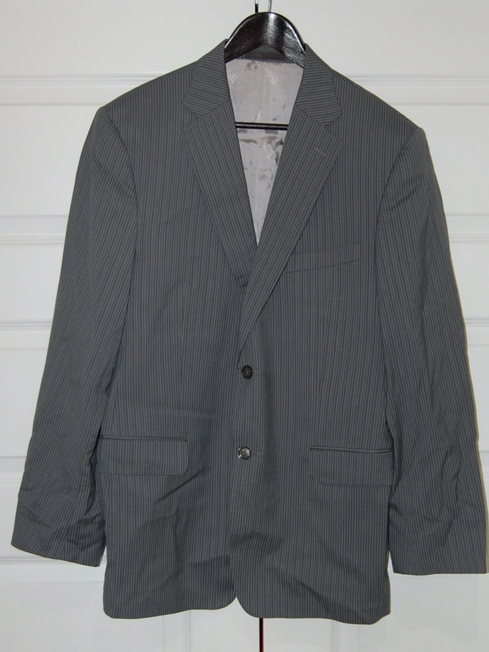 Versace Collection Men's Charcoal Gray Pinstripe Sport Coat